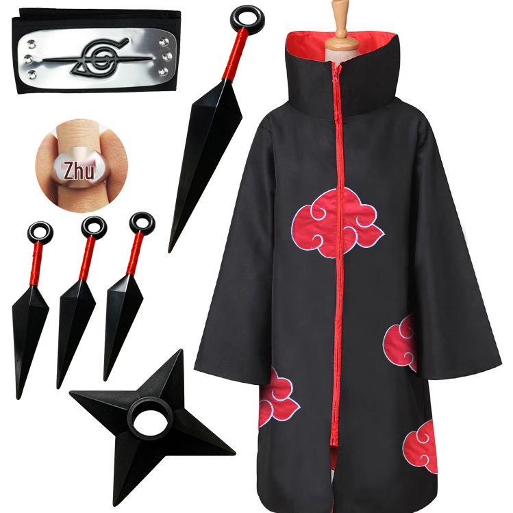 Naruto Akatsuki Cloak Cosplay Costume: Uchiha Itachi, Deidara, Sasori, Obito, Tobi, Fourth Hokage Edition