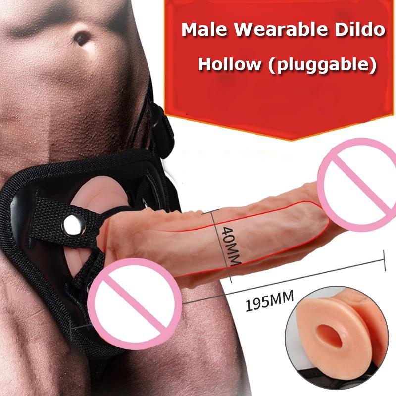 Nositelné dildo s nastavitelným páskem kalhotky pro lesbický penis Pásek na postroj Realistické dildo sexuální hračky pro ženy Sexuální erotické hračky