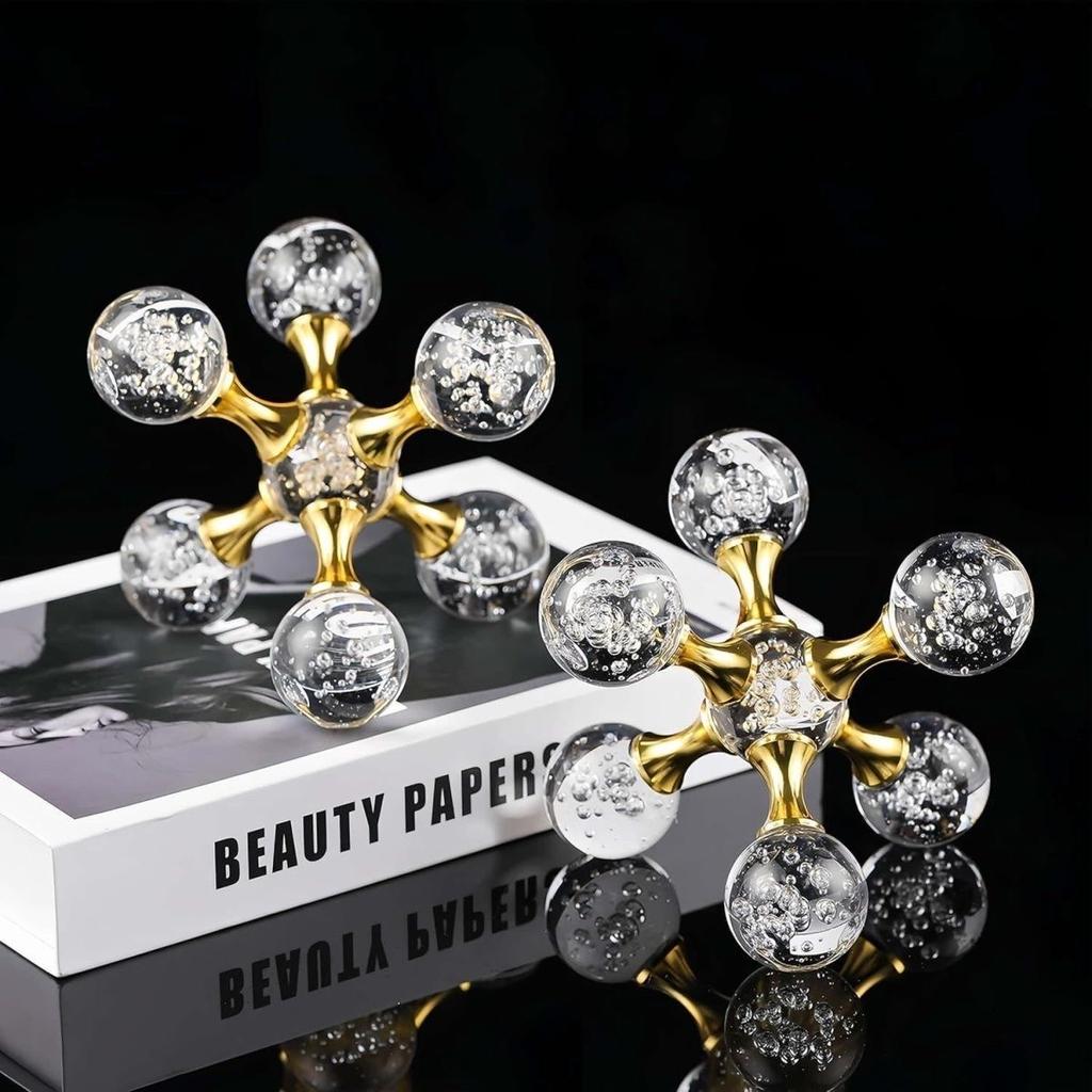 Modern Geometric High-end Minimalist Molecular Ornaments Home Decor Model Room Tea Table Wine Cabinet Desk Figurines Decoration