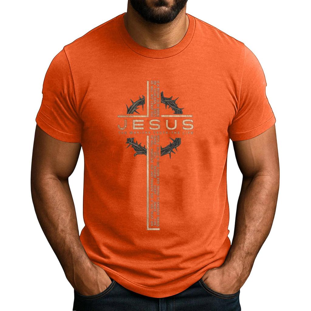 Men's Popular T,shirt Printed Round Neck Short Sleeve T,shirt