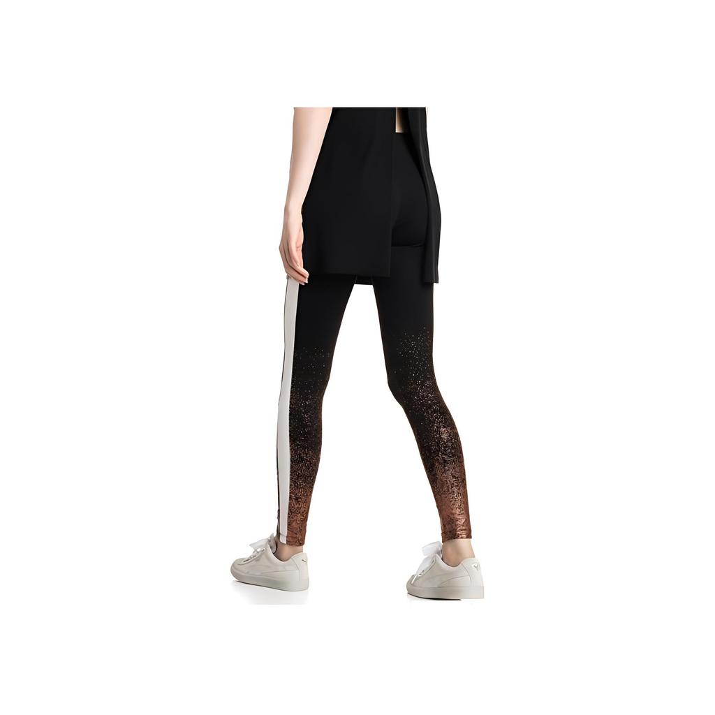 Puma Logo Vintage Sportdruck Colorblock Freizeithose Damen Unterteile Schwarz 577424-01