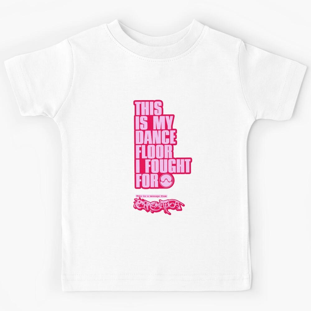 Gaga Chromatica Lyric Graphic (Dance Floor Tie-Dye Effect) Kids T-Shirt 100