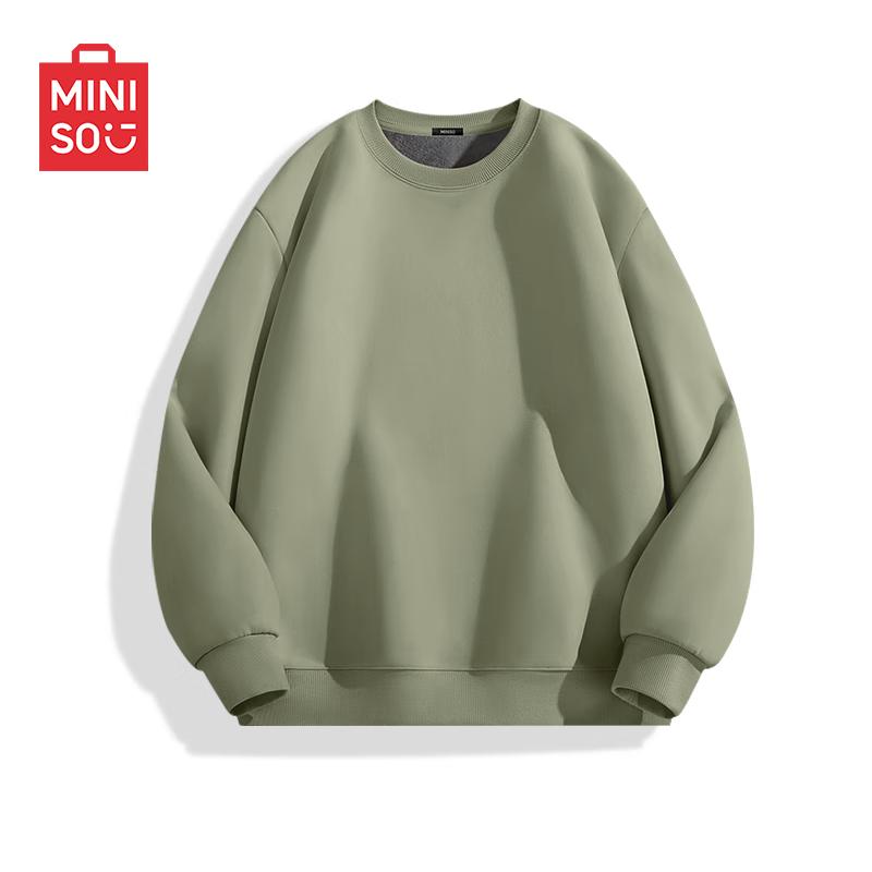 

MINISO Men s Winter Plush Crew Neck Sweatshirt XL