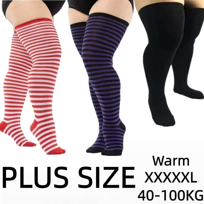 Plus Size Girls Comfortable Over The Knee Boot Long Socks Thigh High Stockings for Oversize Women Leg Warmers Large 3XXXL