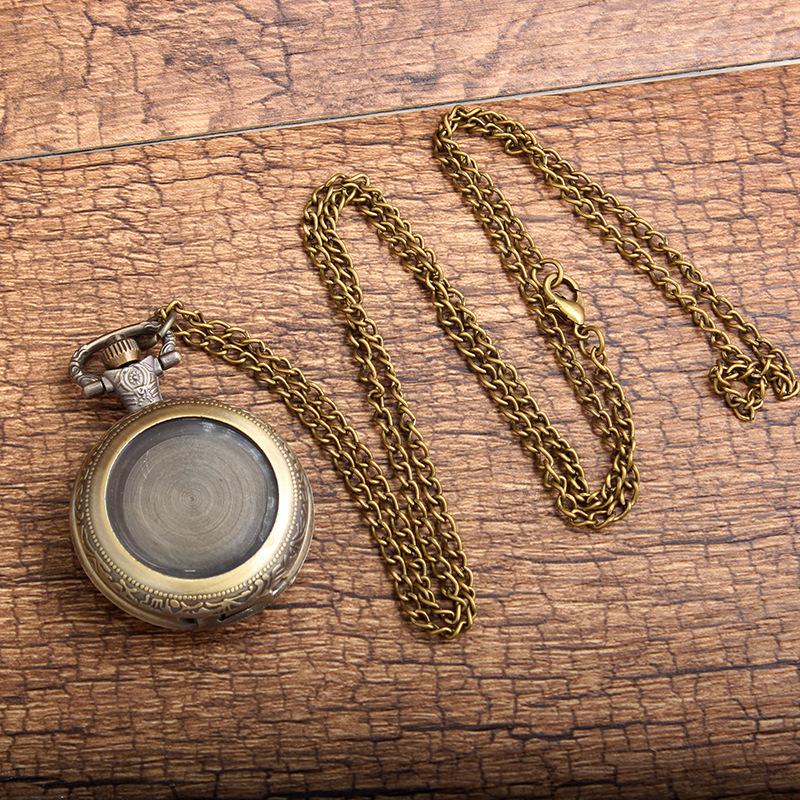 Flap Can Be Pasted Photos Creative Personality Romantic Couple Gift Retro Pocket Watch Men and Women's Pendant Groove Can Be Pasted Photos