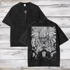 Jujutsu Kaisen Anime Gojo Satoru Graphic Print Tshirt Cotton Women Men Vintage Washed Harajuku Tees Loose Casual Oversized Tops