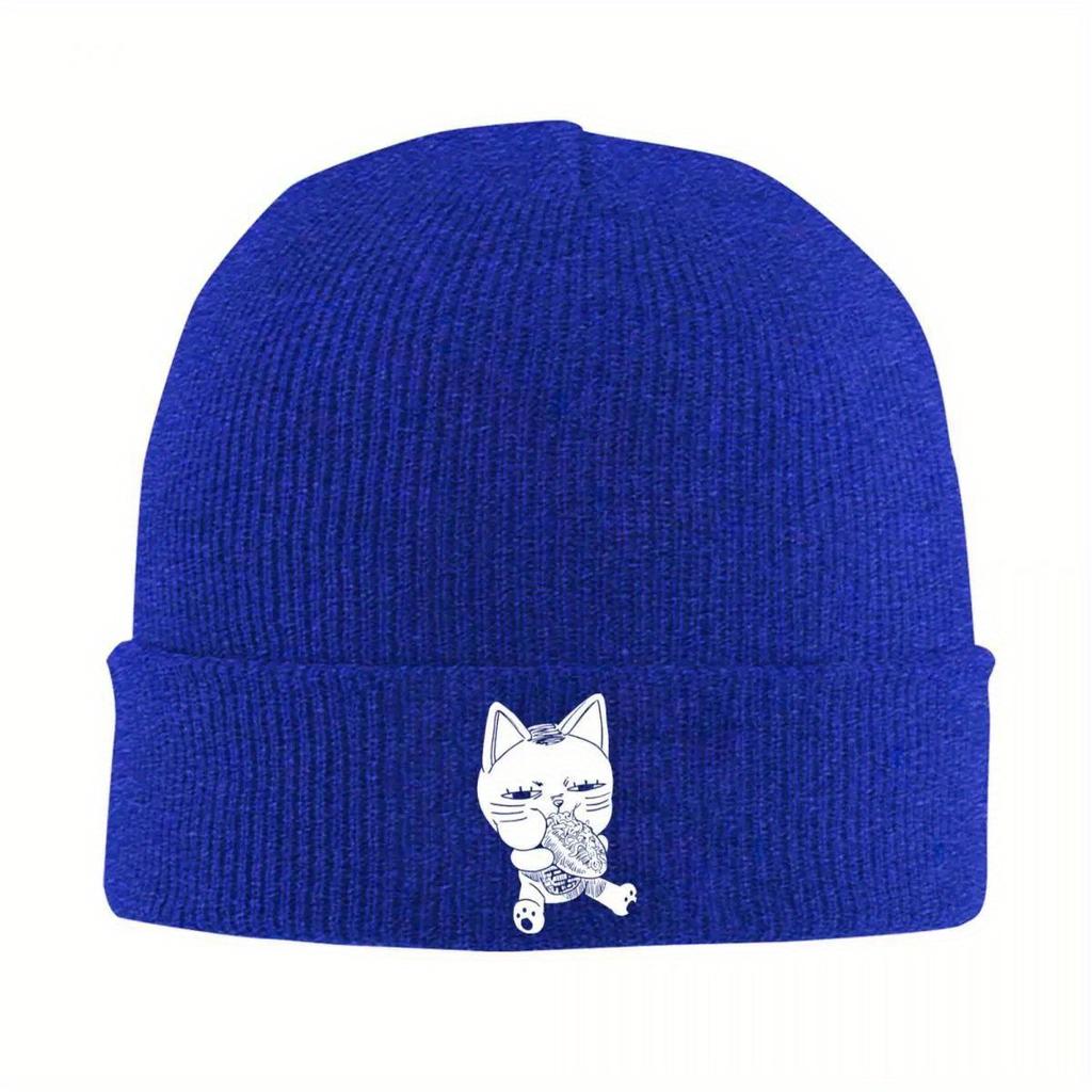 Dandadan Turbo Cat Glizzy Knitted Hat for Women Men Beanies Autumn Winter Hats Cool Anime Manga Warm Melon Cap