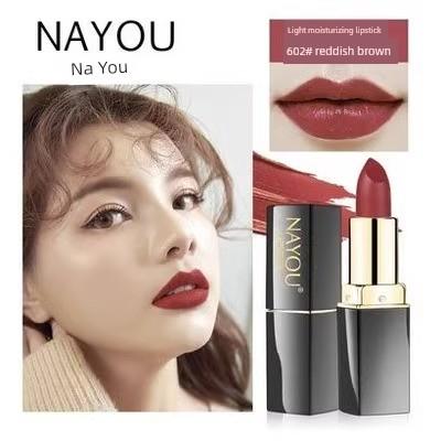French Genuine Lipstick Women's Plain Makeup Does Not Fade No Stain on Cup Durable Waterproof and Sweatproof Moisturizing and Nourishing