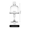 Abay Pasabahce High-Foot Glass Cake Stand with Dome