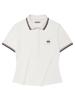 KIRSH Button Detail Slim Fit Collared T-Shirt [Ivory]