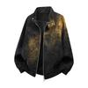 Veste de Moto Rétro Américaine en Cuir pour Couples à Col Montant - Vêtement d'Extérieur Tendance et Cool pour le Printemps