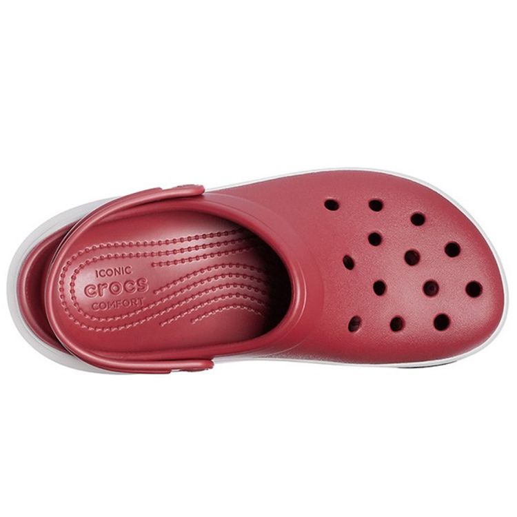 Crocs Band Full Force Thick Sole Clogs Unisex Footwear Red 206122-6RU