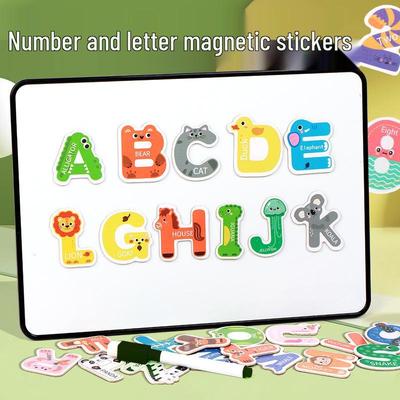 Tableau d'apprentissage magnétique des lettres et des chiffres pour enfants