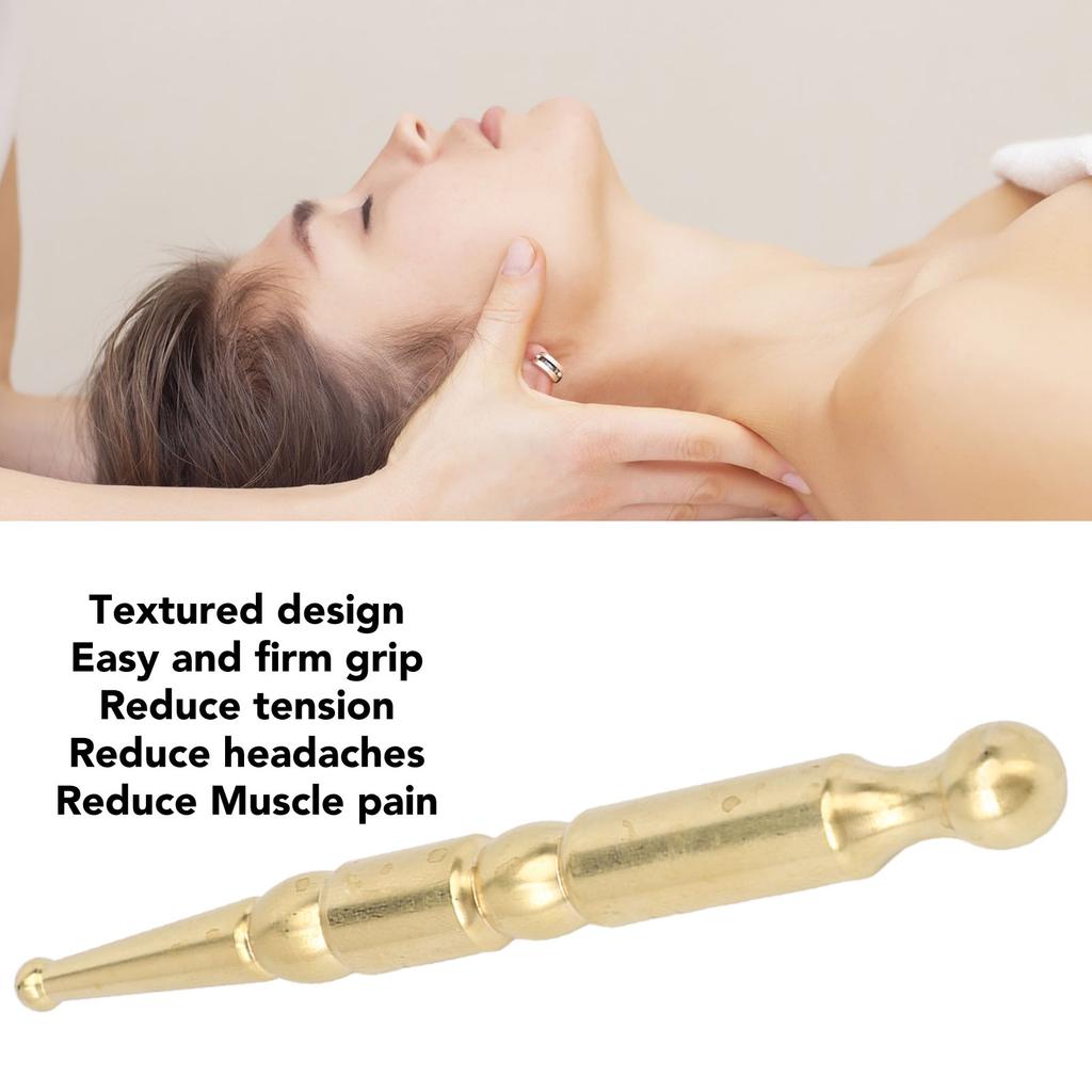 Acupuncture Pen Dual Head Textured Handle Facial Reflexology Point Probe Massaging Tool