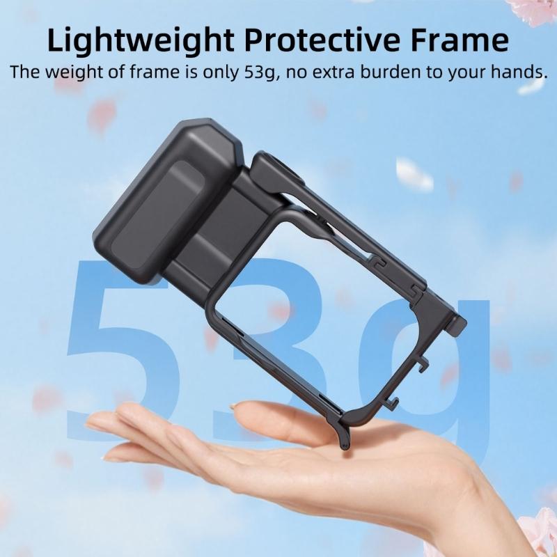 Ergonomic Hand Grip Protective Cage For GO Ultra Camera Handle Cold Shoe Mount for Outdoor Activity Travel Shoot