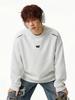 Men's Color Block Letter Print Hoodie: Trendy Round Neck, Spring Heavyweight Pullover