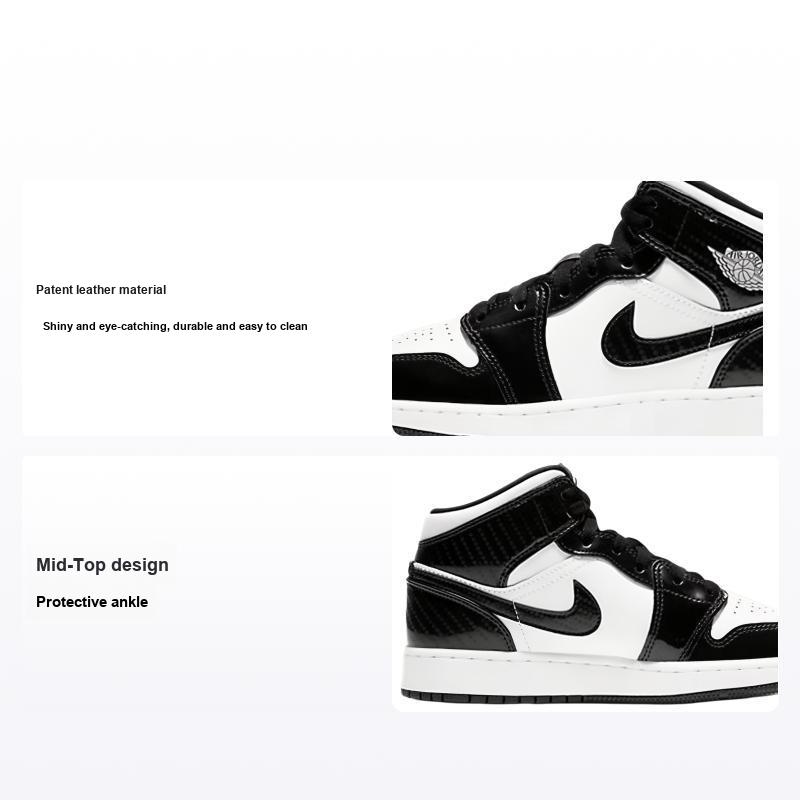 Air Jordan 1 Mid SE GS All Star 2021 Sneakers per Bambini Nero Bianco DD2192-001