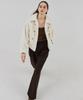 THEFRHT Double-Pleat Button Wide Wool Pants (Brown)