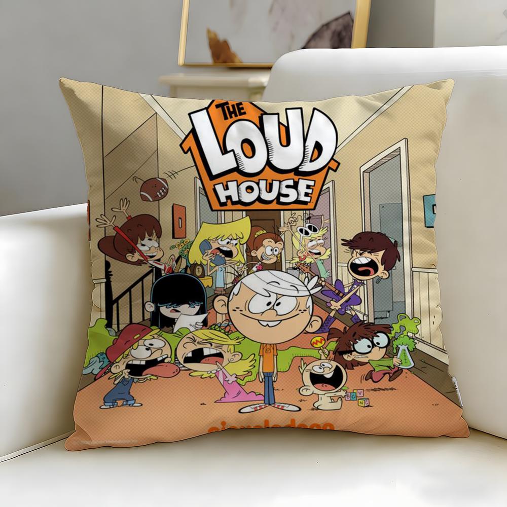 Husa de pernă populară de desene animate The Loud House – Moale și Ușor de Spălat – Versatilă pentru Canapea, Pat, Călătorie și Birou