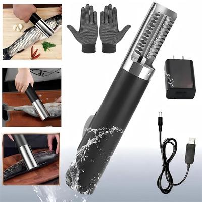 Portable Electric Fish Scraper Usb Charging Waterproof Fish Scale Planer Fish Cleaner Scraper Scale Knife Seafood Kitchen Tools