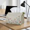 1pc Botanical Pastel- Rectangular Tissue Holder, Wildflower Meadow- Home Decoration for Living Room, Outdoor Cafe, Kitchen And Vehicle | Washable, Eas