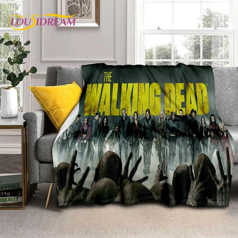 TWD The Walking Dead Rick Horror TV Blanket,Soft Throw Blanket for Home Bedroom Bed Sofa Picnic Travel Office Cover Blanket Kids