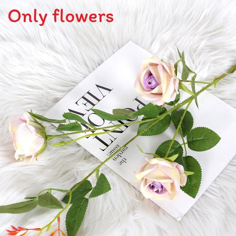 Head Supply 3 Rose Artificial Flower Bouquet For Wedding Photography Decor
