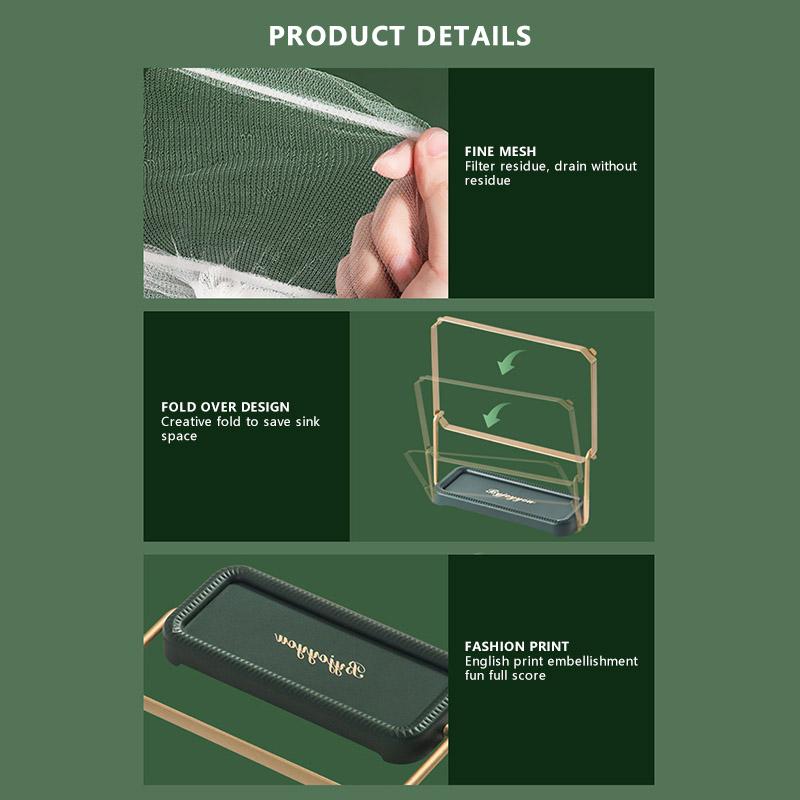 Spülbecken-Filterregal, Küche, faltbar, Spülbeckensieb, Netzbeutel, Ständer, Abfall, Müllnetz, Regal, Anti-Verstopfung, Einweg-Müll-Netzbeutel