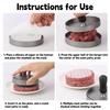 Aluminum Alloy Hamburger Meat Compactor,Plastic Handle Round Food Shrimp Cake Beef Cake Mold,Press Type Hamburger Meat Press