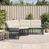 VidaXL Garden Sofa and Cushions and L-shaped Rattan Footrest, Outdoor Sofa, Outdoor Sofa In the Shape of 365892