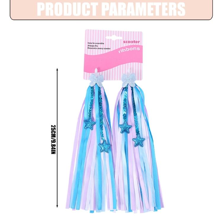 Fashion Bike Handlebar Streamers Bike Tassels Ribbon Ornaments Colorful Bike Streamers Cycling Decorate Accessory