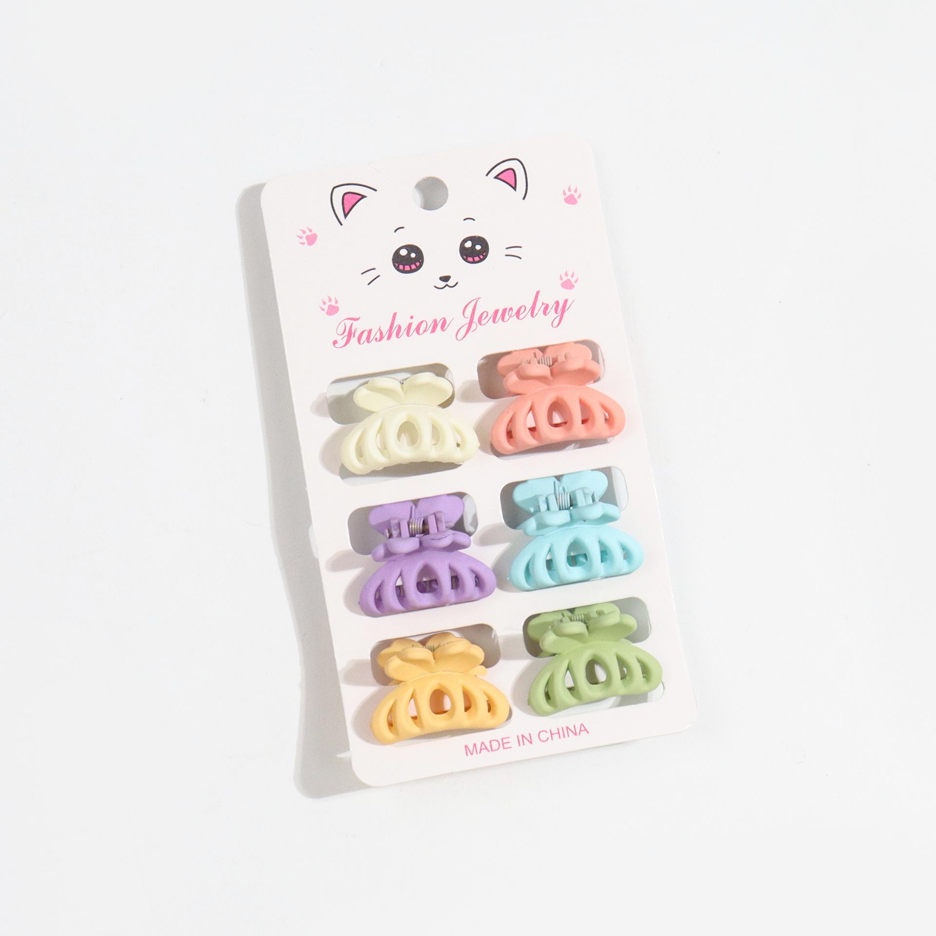 

Набор заколок-крабов для волос в конфетных цветах с бантами и цветами - Сладкий и милый с матовыми мини-заколками-акулами