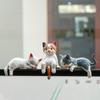 5Pc Car Landscape Cat Ornaments Cute Cartoon Cat Ornament Car Center Console Navigator Screen Sleeping Cat Decoration Miniatures