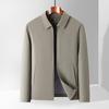 Casual Jacket Thin Men's Jacket Business Daddy Suit Luxury Fashion High-end Light Spring and Autumn Top Lapel Solid Color