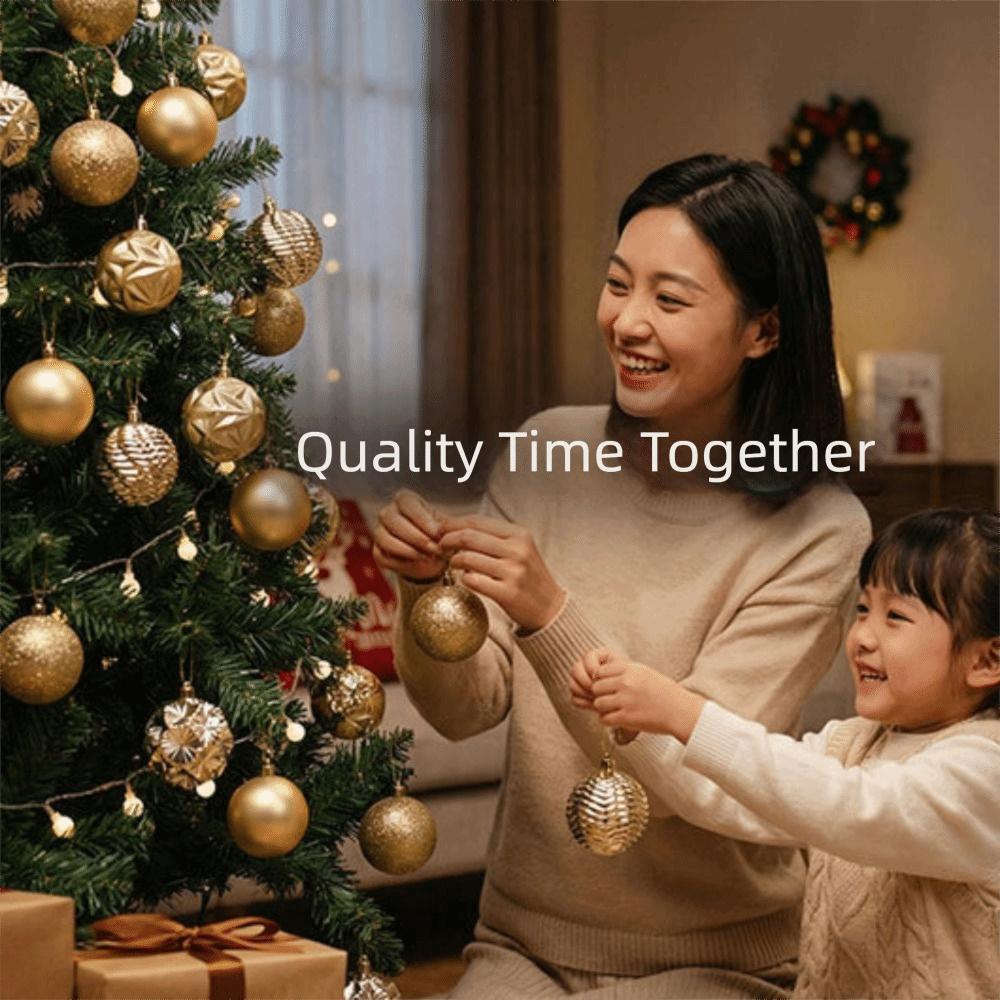 36PCS Tree Decor Set Xmas Tree Ornaments Holiday Party Supplies  Christmas Tree Decorating