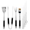 Set of Steel Grill Tools In a 9-piece Case.