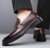 2025 High Quality Men Business Shoes Italian Handmade Shoes Genuine Leather Loafers Slip-ons Men Casual Footwear
