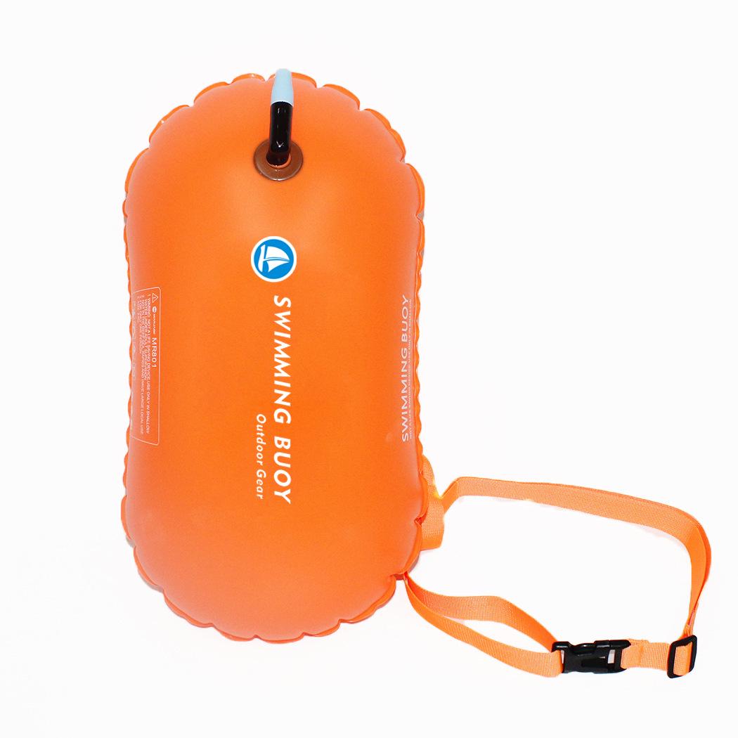 Summer Waterproof PVC Swim Buoy: Easy-to-Inflate Airbag Bag for Rafting & Swimming 48x29 cm оранжевый
