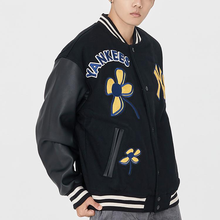 New MLB FW22 Baseball Jacket Unisex Black 3AJPF0124-50BKS