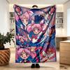 Sailor Moon Print Blanket - Soft & Comfortable, for Bedroom, Travel, Sofa, Home Decoration - Birthday Christmas Gift for Friend