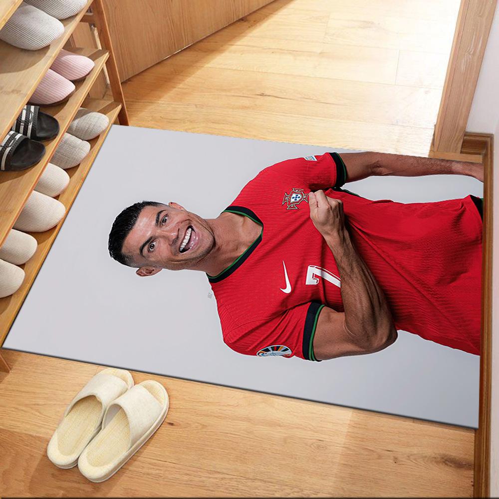 Cristiano Ronaldo Floor Rug Office Rug Design For Hallway Playrooms Bedrooms Entryway Antislip Rug Office Home Decor