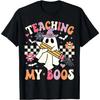 Teaching My Boos Teacher Cute Ghost Groovy Teacher Halloween T-Shirt