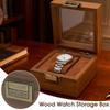 Walnut Watch Storage Box Wooden Luxury Watch Box Organizer for Men Brown Mechanical Watch Bracelet Collection Box Case Gift