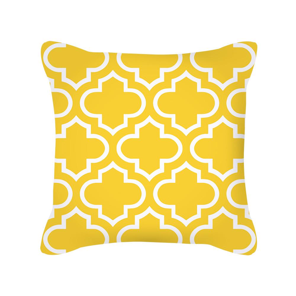 Modern Simple Geometric Pillow Nordic Style Peach Skin Bedside Cushion Cover Waist Pillow Cover New Home