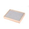 48 Grids Earrings Display Tray Velvet Ring Earring Holder Simple Wood Rings Tray  Home