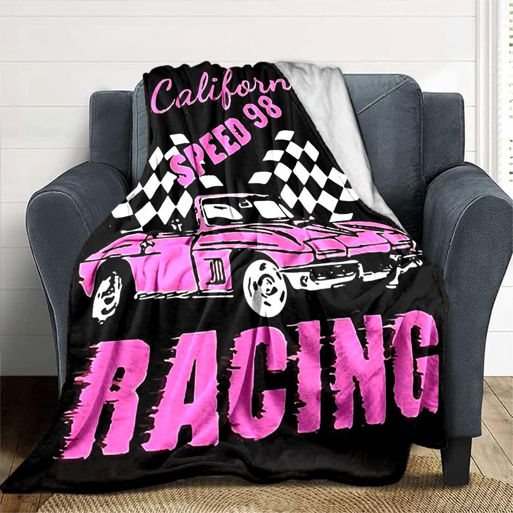 1pc California Speed 98 Racing Soft Flannel All Season Throw for Home, Office, Outdoor UseDurable Comfort Soft Warm Throw for Home