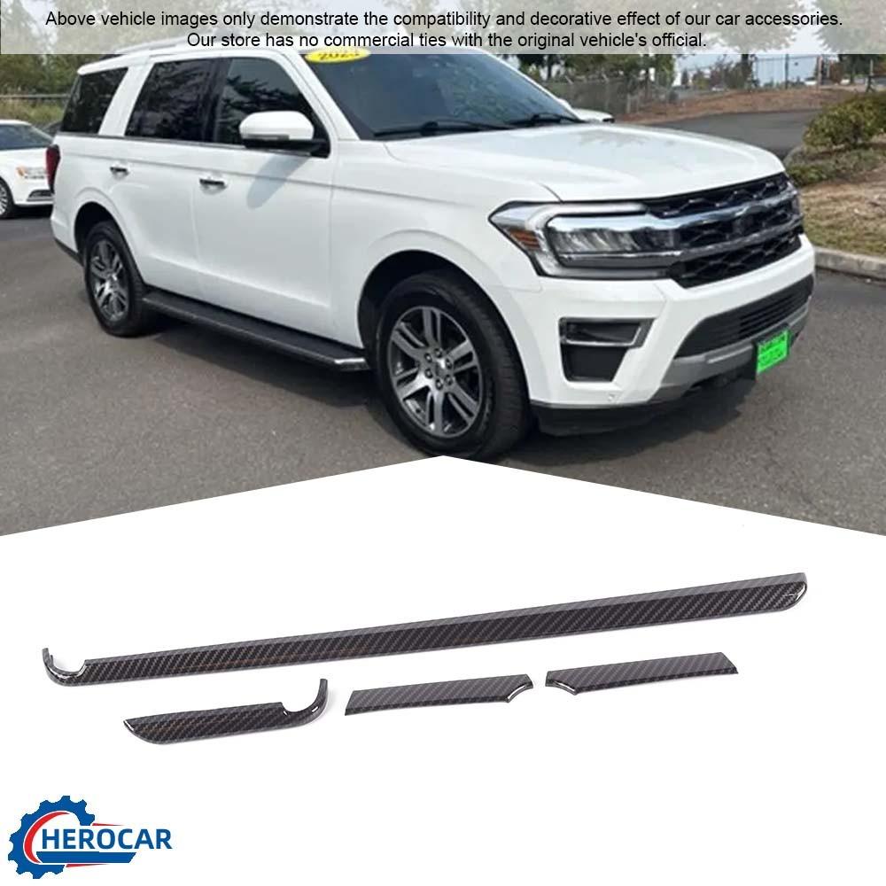 Carbon Fiber Dash Console Panel Strip Trim Cover Molding For Ford Expedition 22+