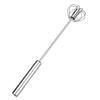 Stainless Steel Semi-Automatic Rotating Whisk for Baking - Manual Press Egg Beater
