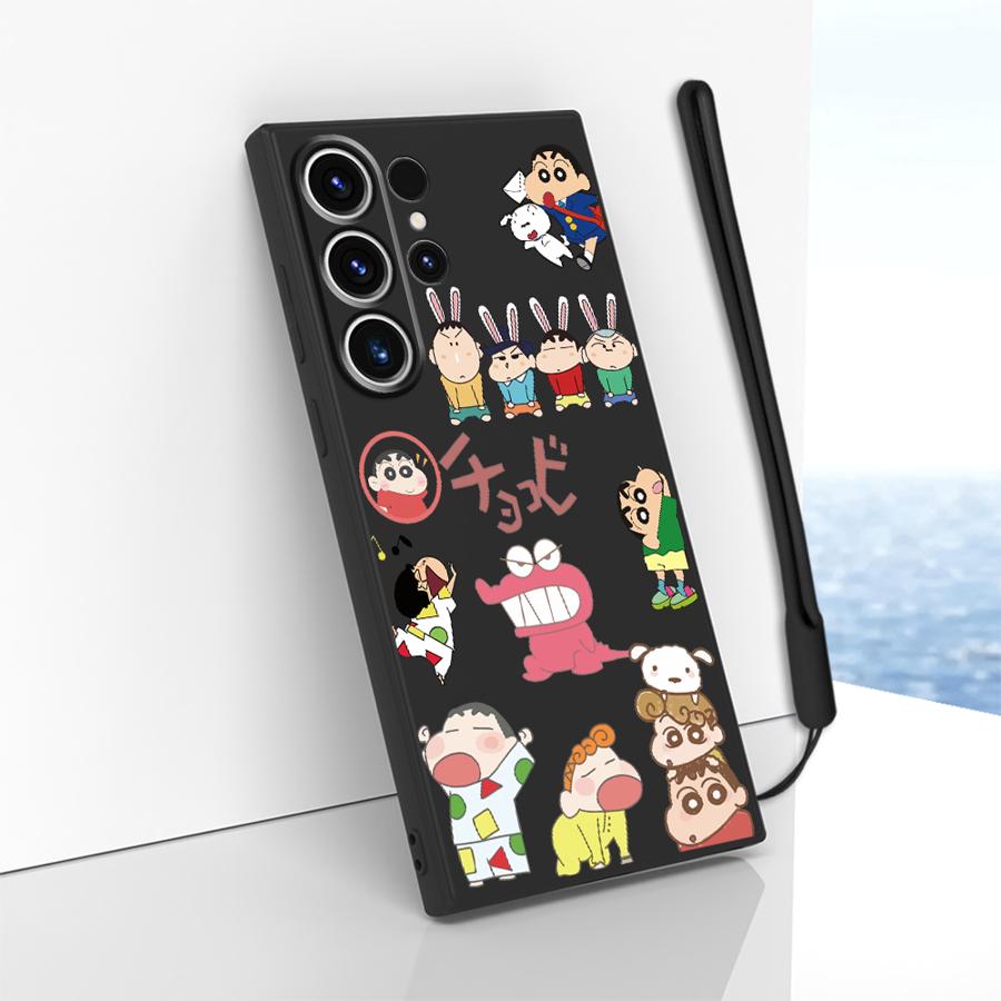 Fashion Crayon Shin-chan Case for Samsung Galaxy S25 S25Edge S21 Plus S23 Note 20 10 Ultra S20 FE S22 S24 Ultra Phone Cover