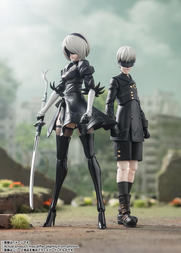 TAMASHII NATIONS 2B Approximately 150mm PVC ABS Painted Movable Figure S.H.Figuarts "NieRAutomata Ver1.1a" &